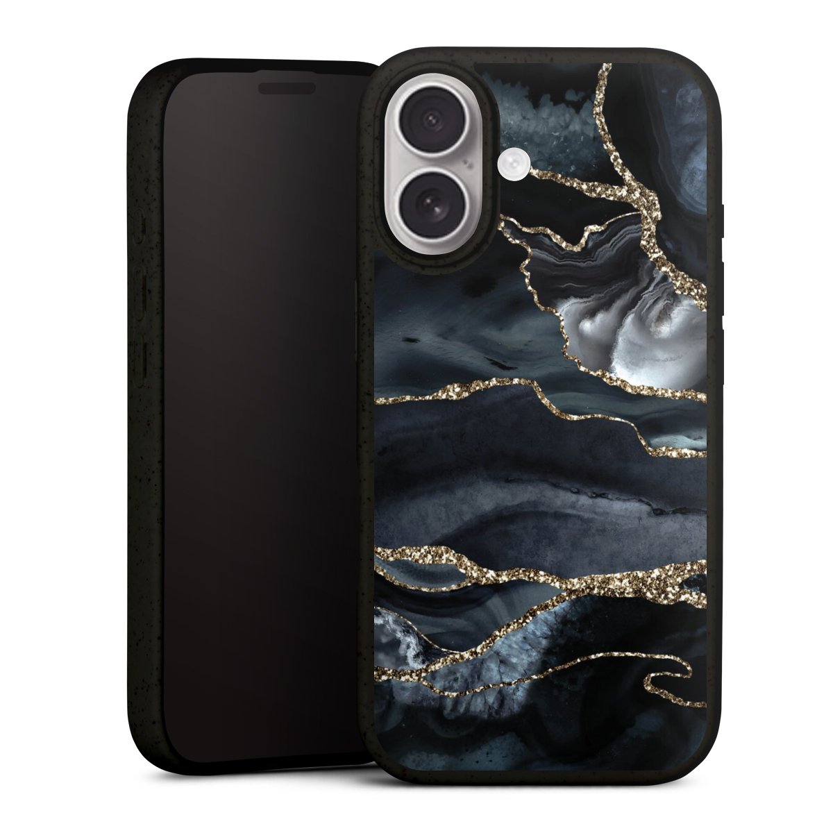 Aspetto glitter oro marmo scuro