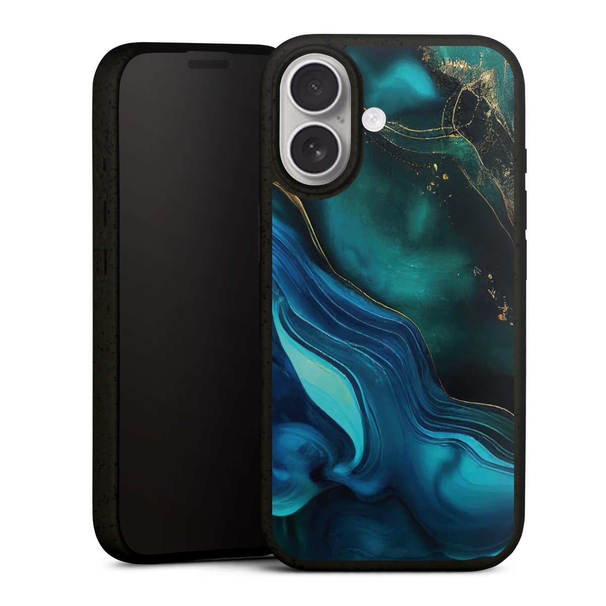 Encre bleue et dorée