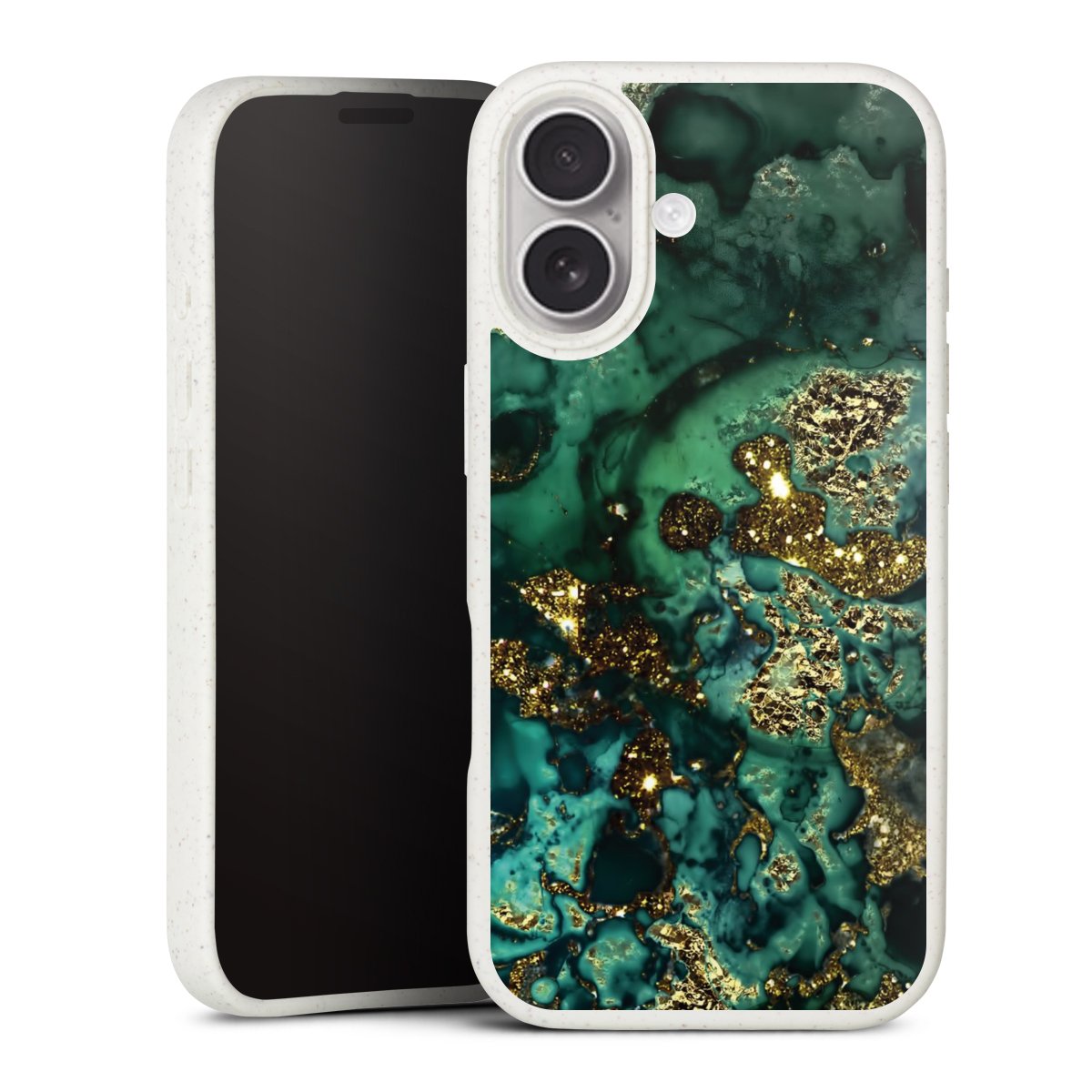 Aspetto marmorizzato ciano glitterato