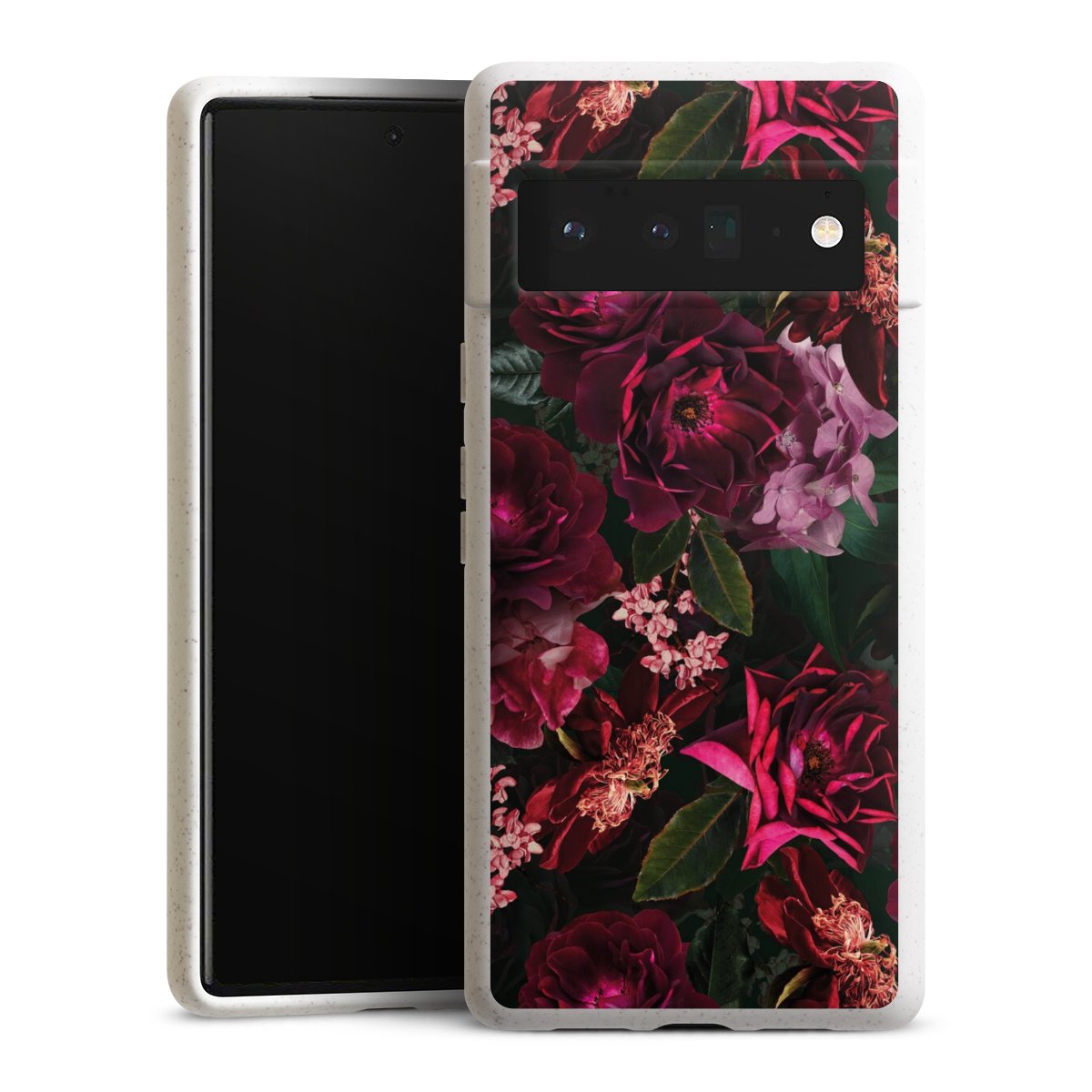 Dunkelrote und rosa Blüten