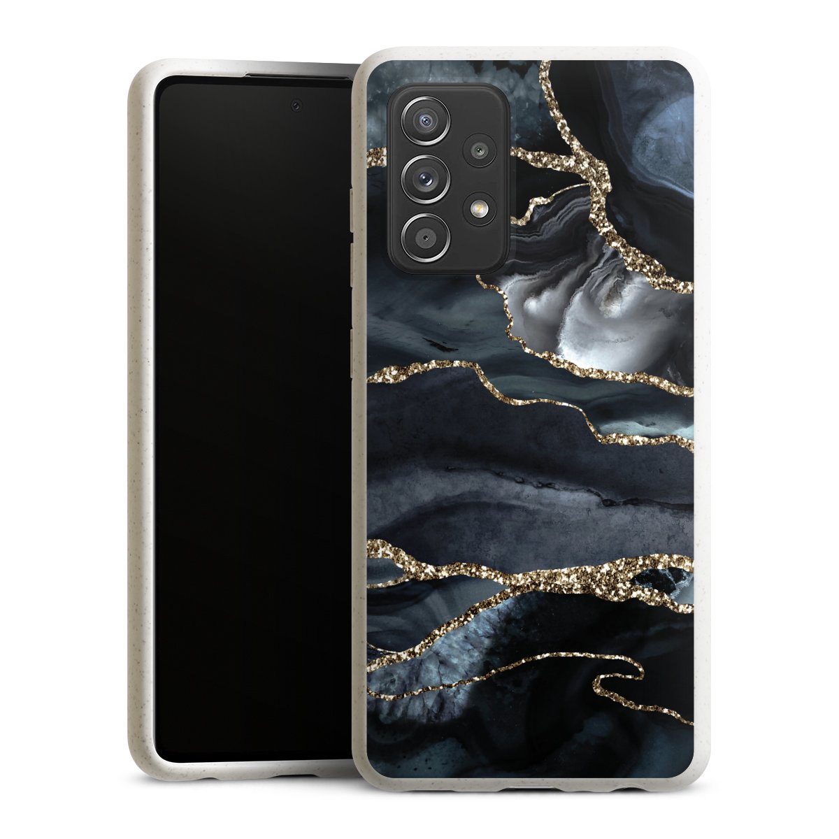 Donker marmer goud Glitterlook