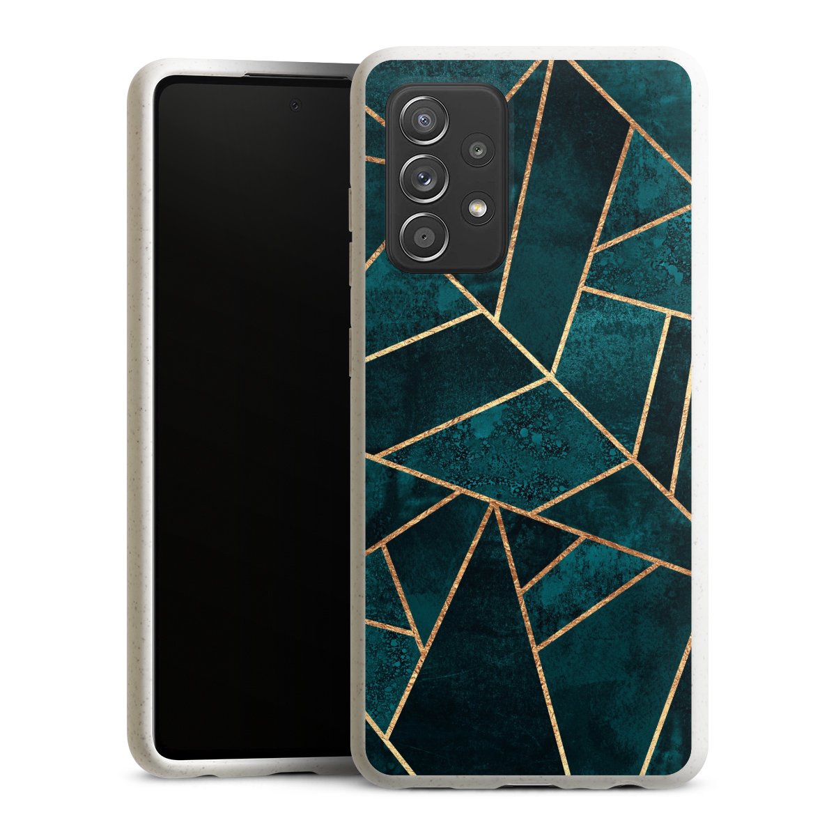 Imprimé or pierre sarcelle profond