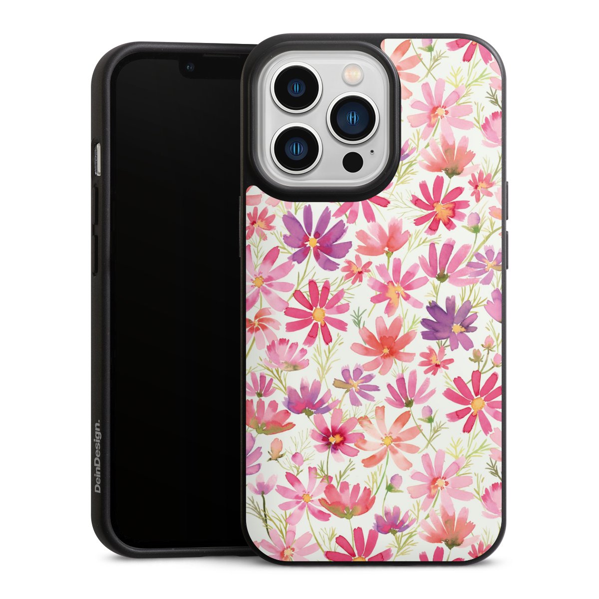 Boho Cosmos Flowers Purple