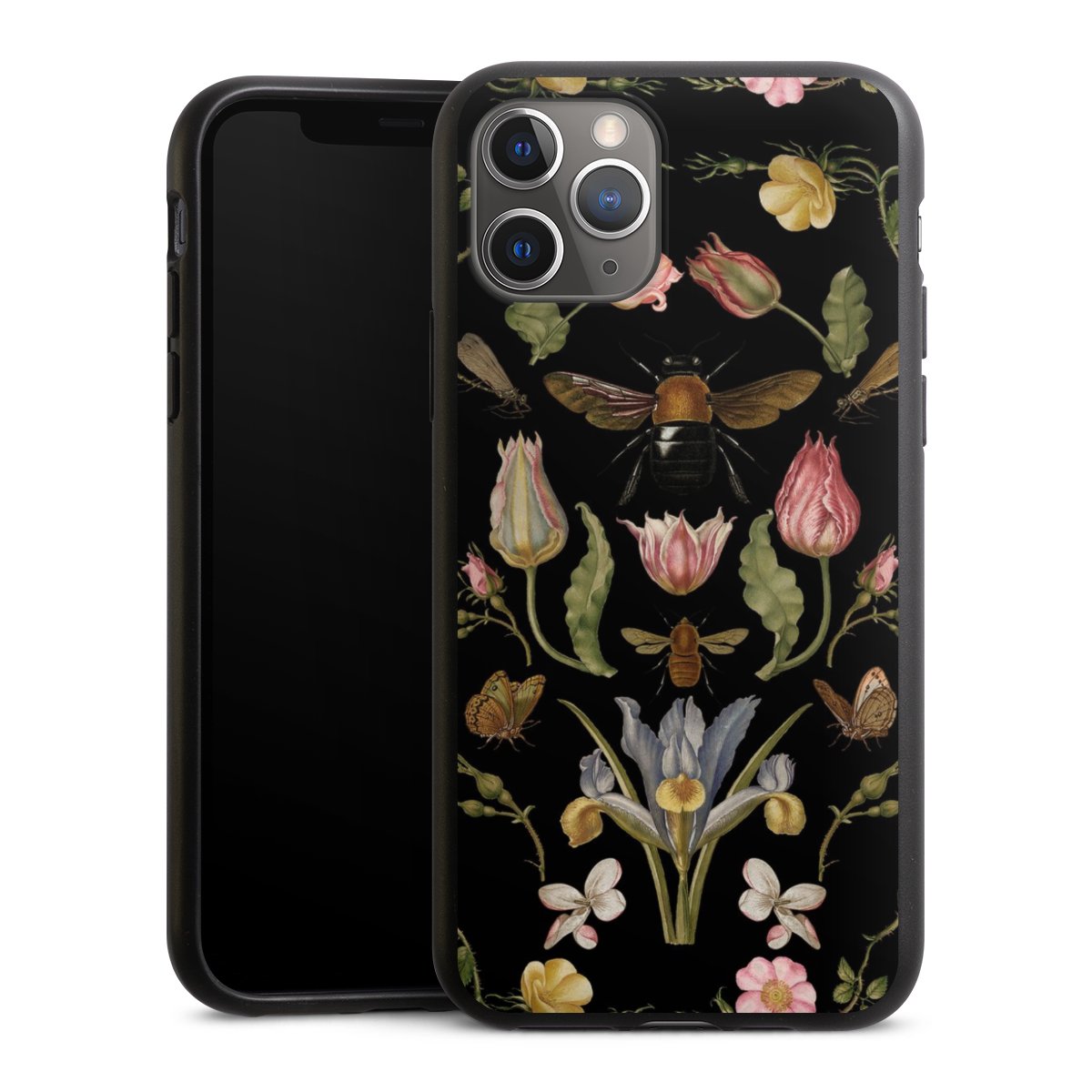 Veldbloemen en Bijen Zwart