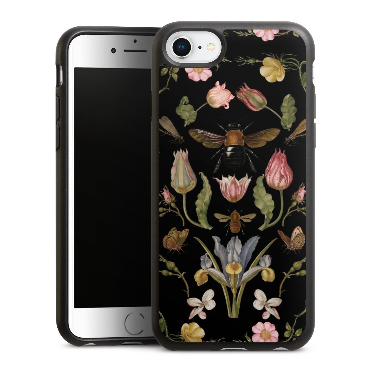 Veldbloemen en Bijen Zwart