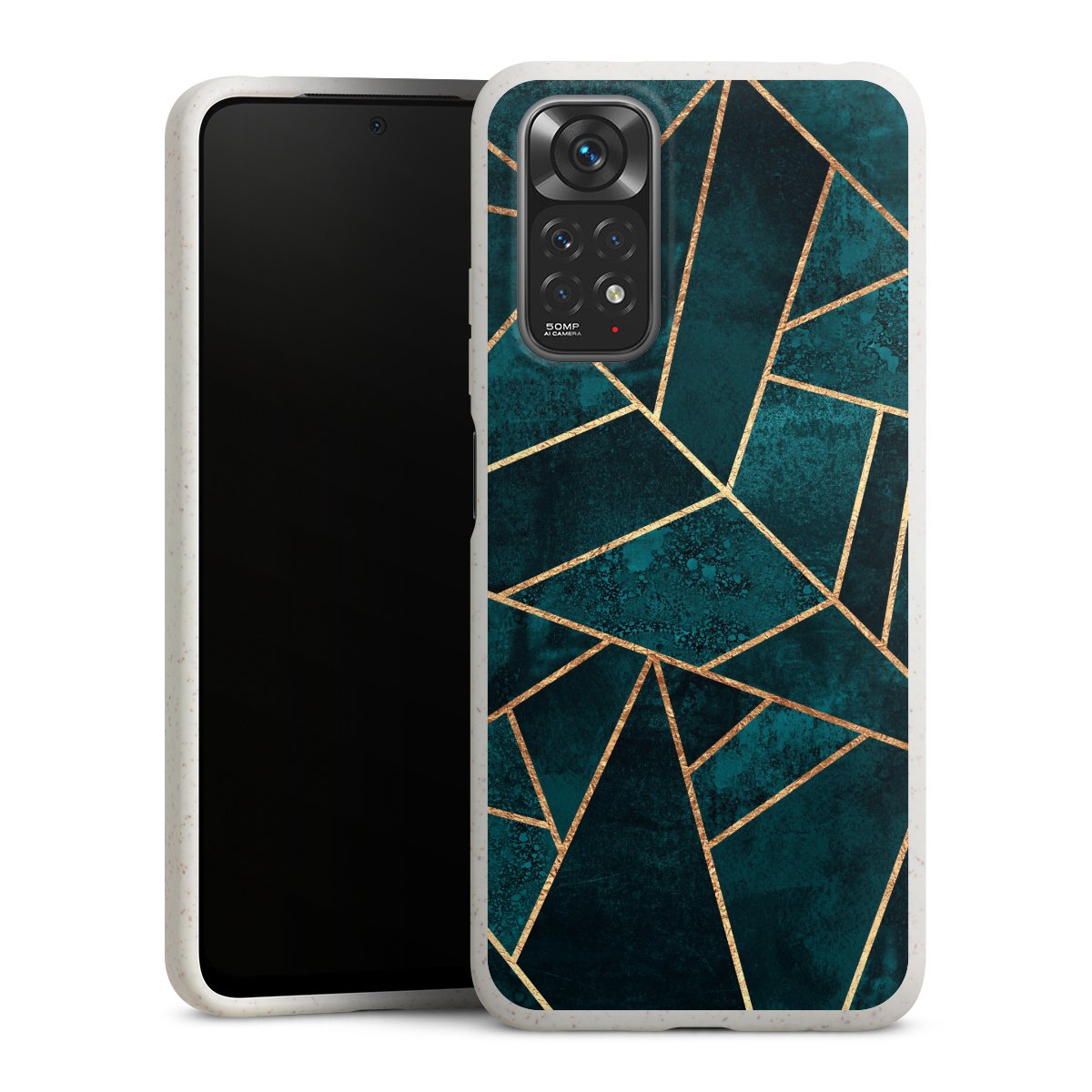 Imprimé or pierre sarcelle profond