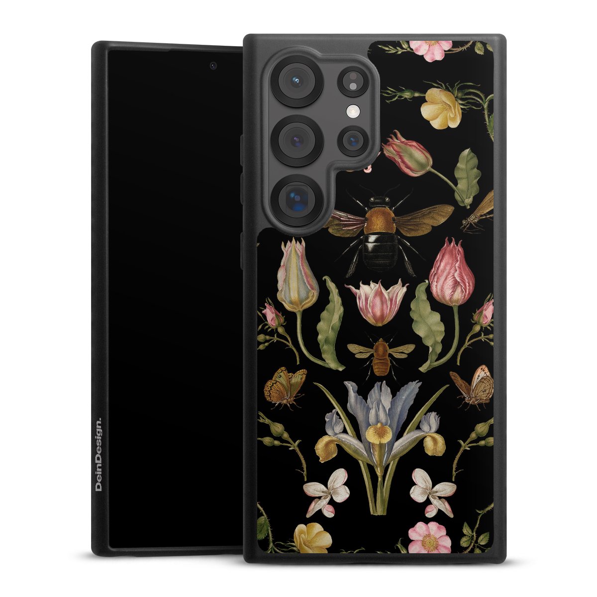 Wildblumen und Biene Schwarz