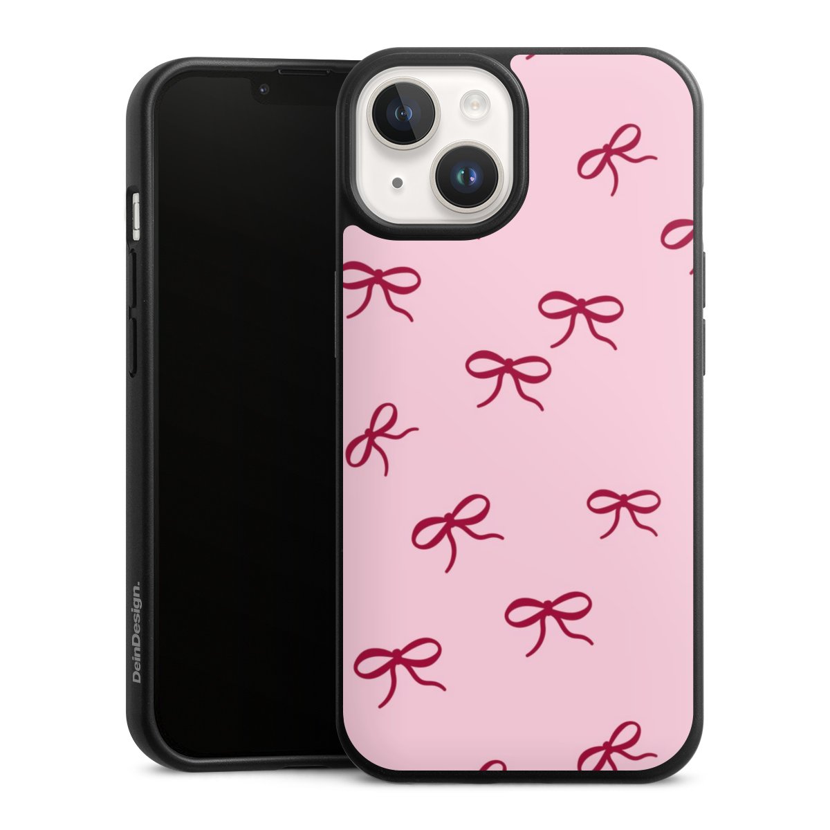 Schleifen Muster Rot Pink