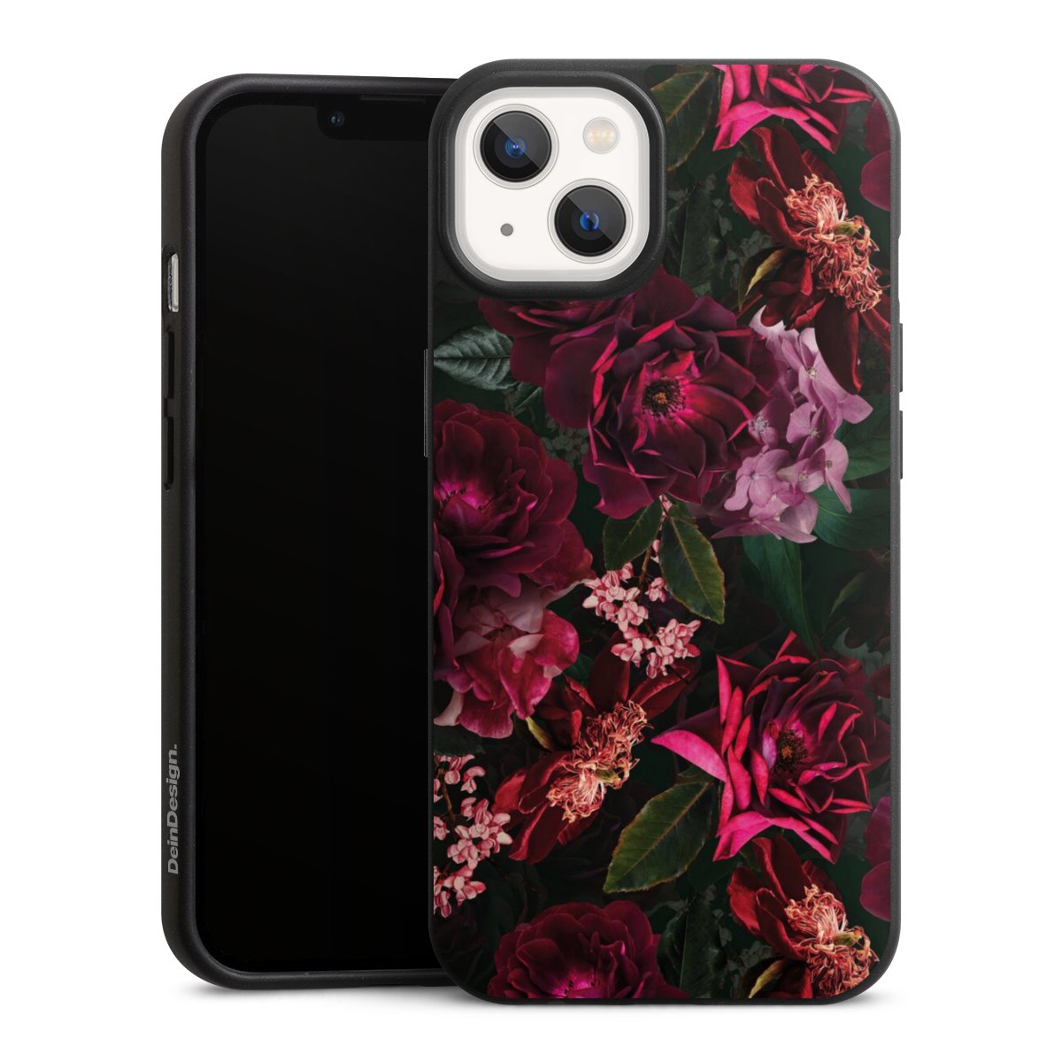 Dunkelrote und rosa Blüten