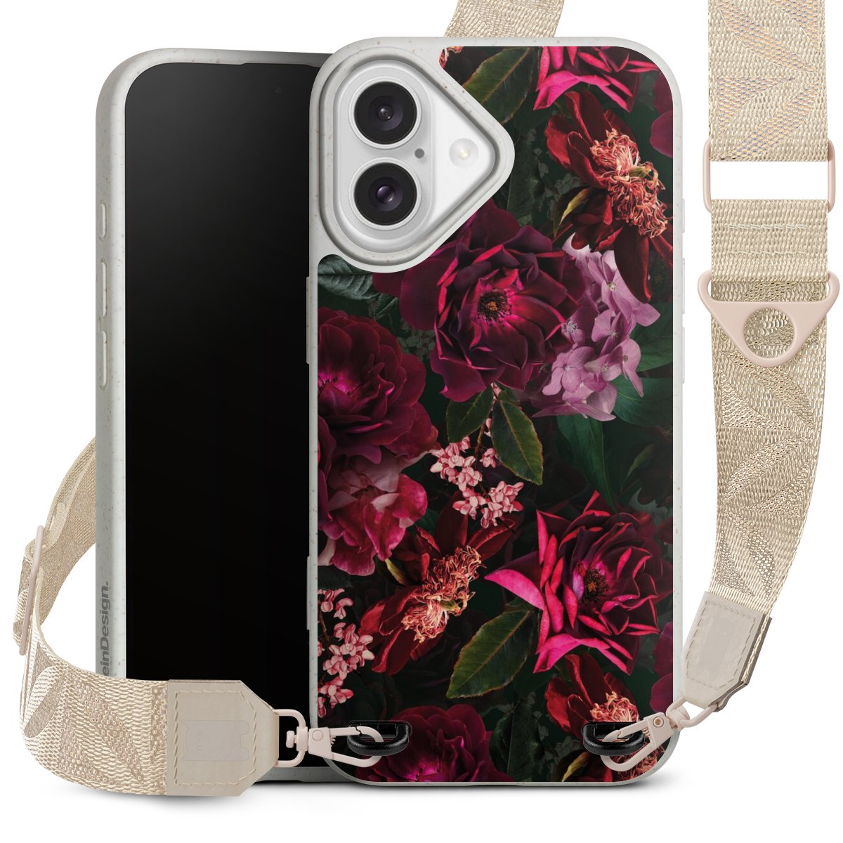 Dunkelrote und rosa Blüten