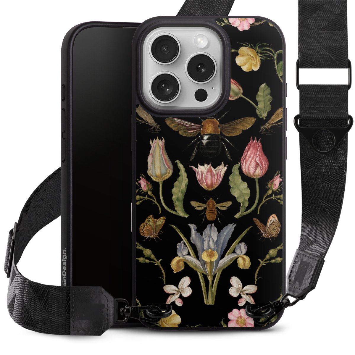 Wildblumen und Biene Schwarz