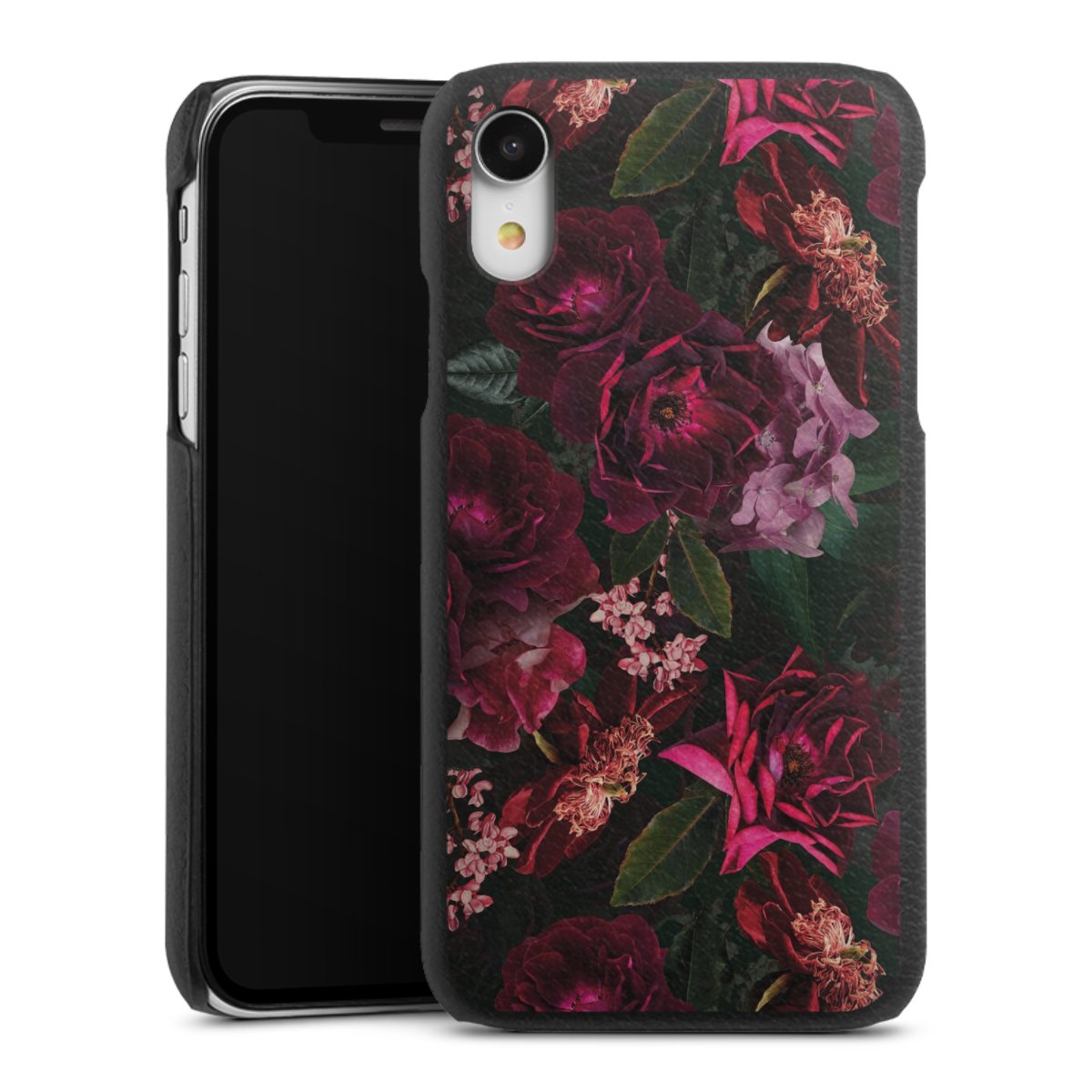 Dunkelrote und rosa Blüten