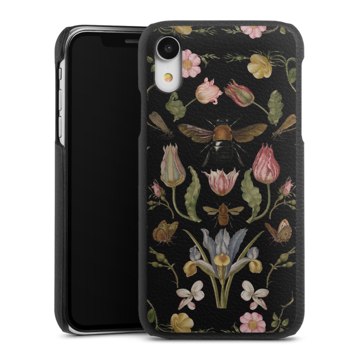 Wildblumen und Biene Schwarz