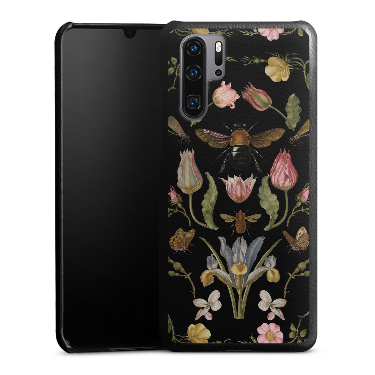 Wildblumen und Biene Schwarz