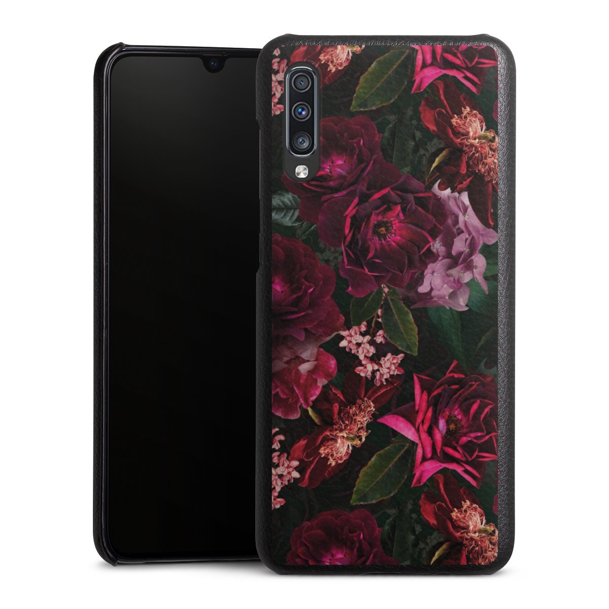 Dunkelrote und rosa Blüten