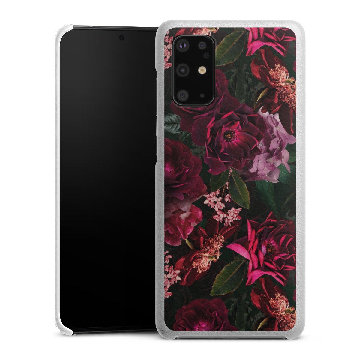 Dunkelrote und rosa Blüten