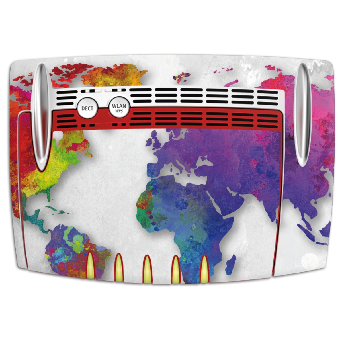 Mappa del mondo con skyline