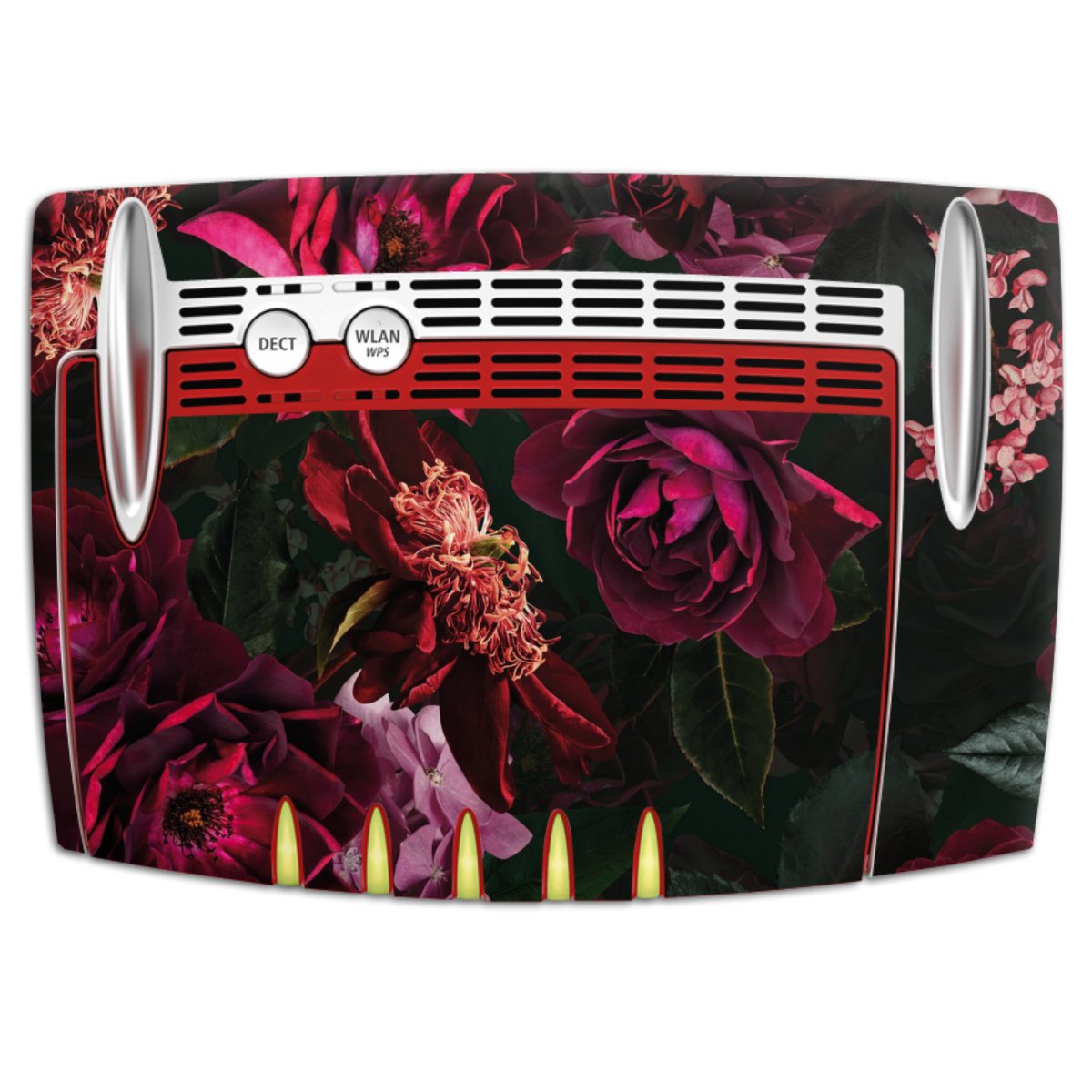 Dunkelrote und rosa Blüten