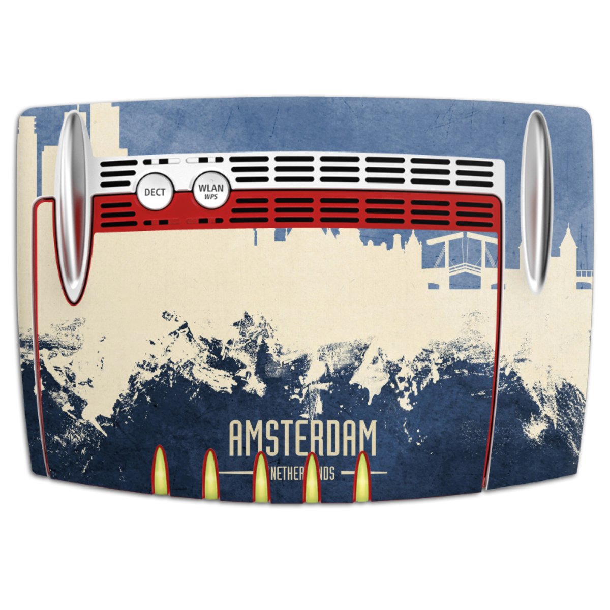 Amsterdam Skyline blauw