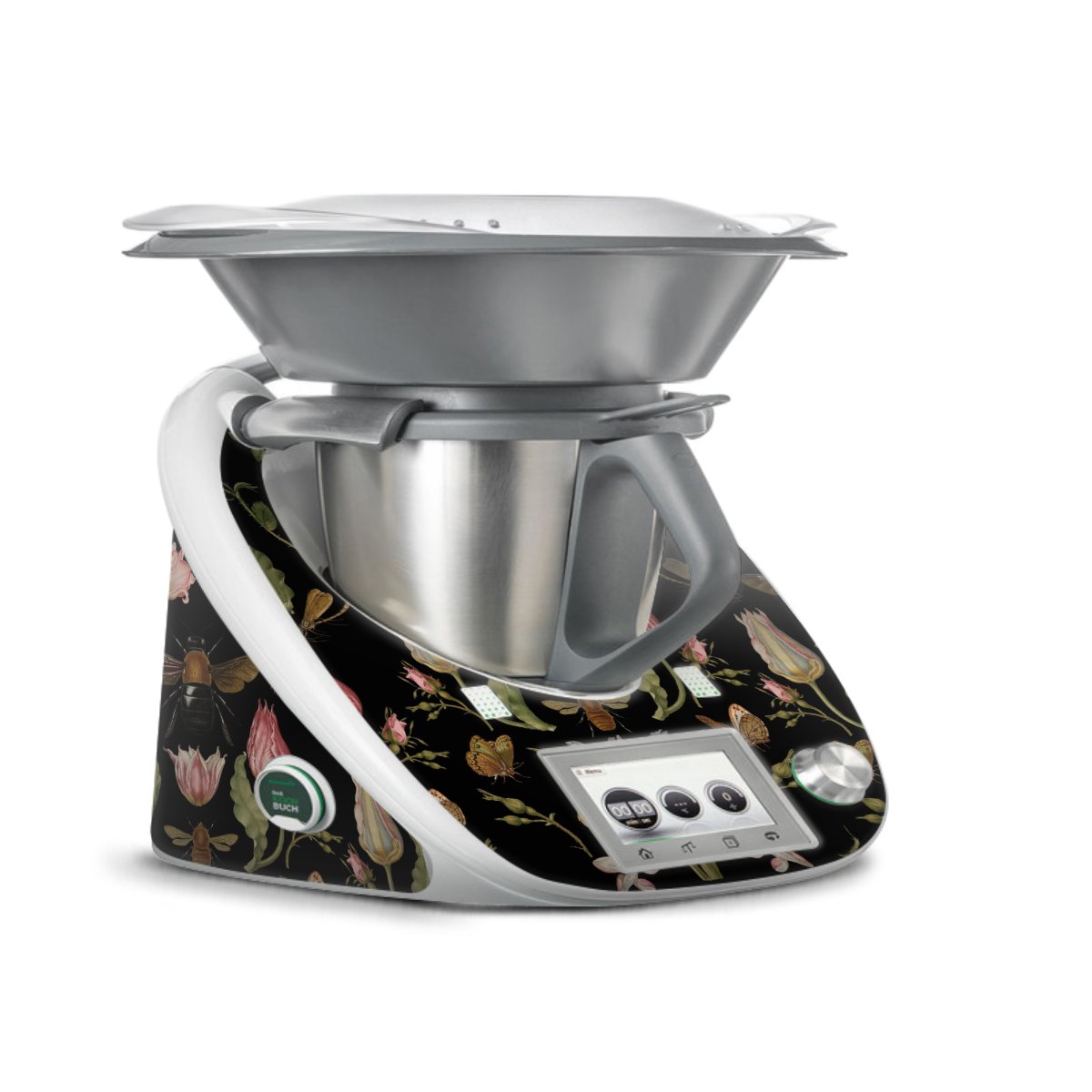 Fleurs Sauvages et Abeilles Fond Noir