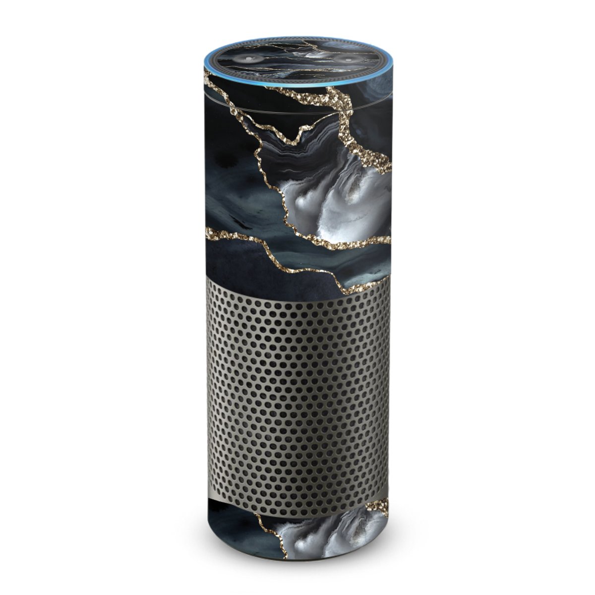 Dunkler Marmor Gold Glitzerlook