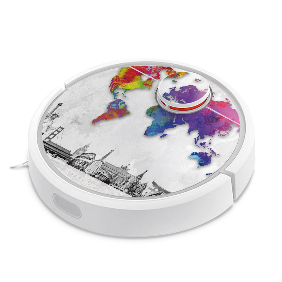 Mappa del mondo con skyline