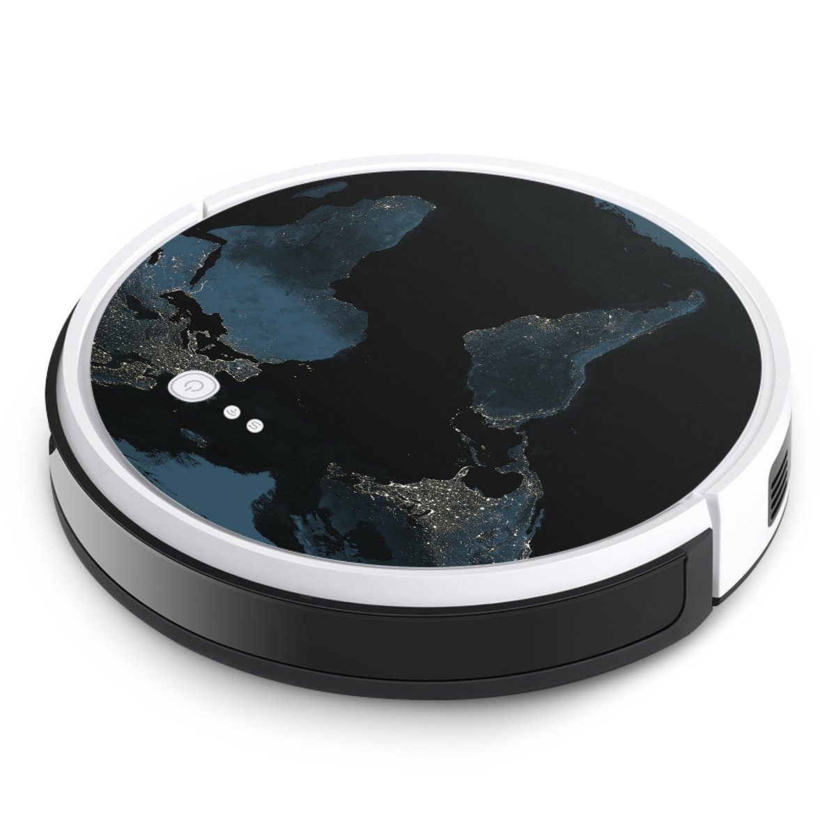 Mappa del mondo con luce notturna