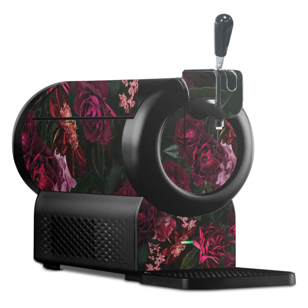 Fleurs rouge foncé et roses