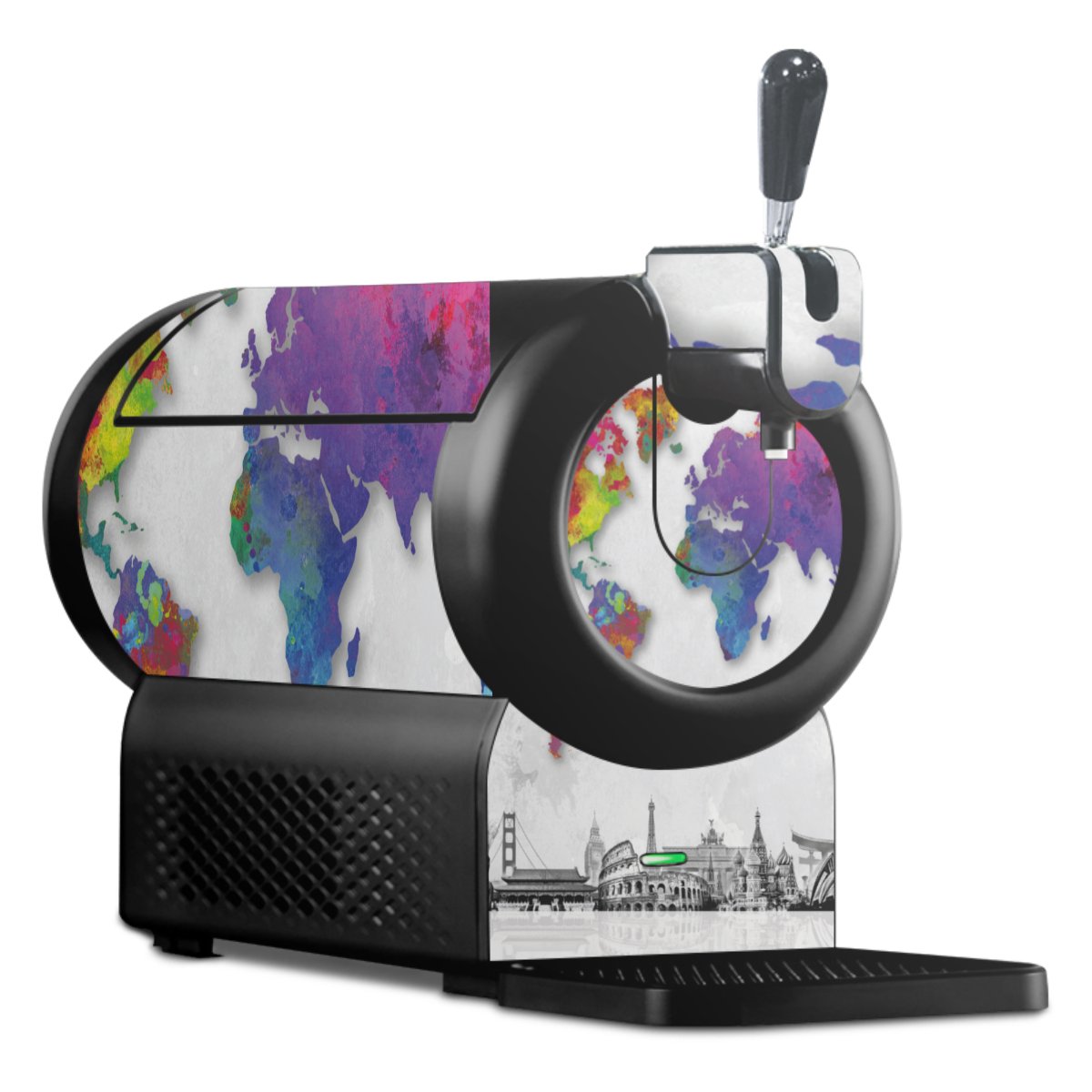 Mappa del mondo con skyline