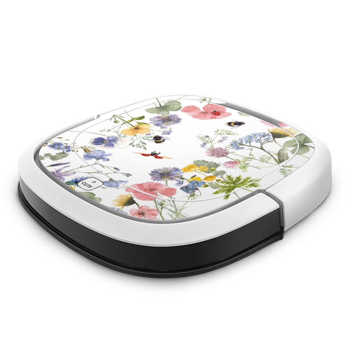 Bunte Frühlingsblumen und Bienen