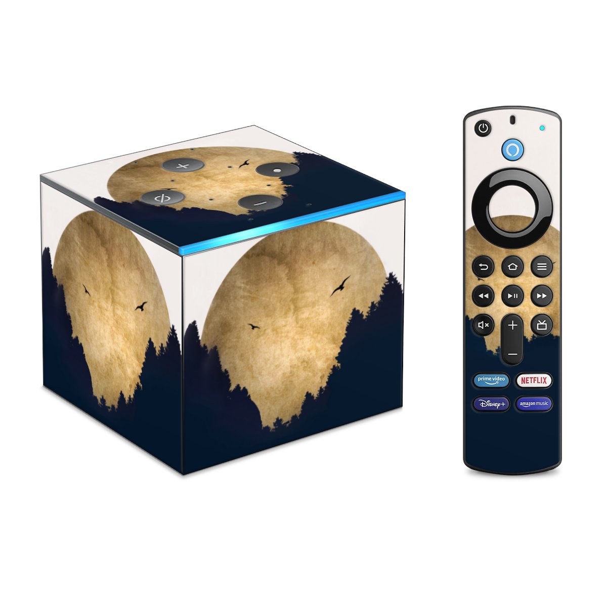 Twee vogels en de maan