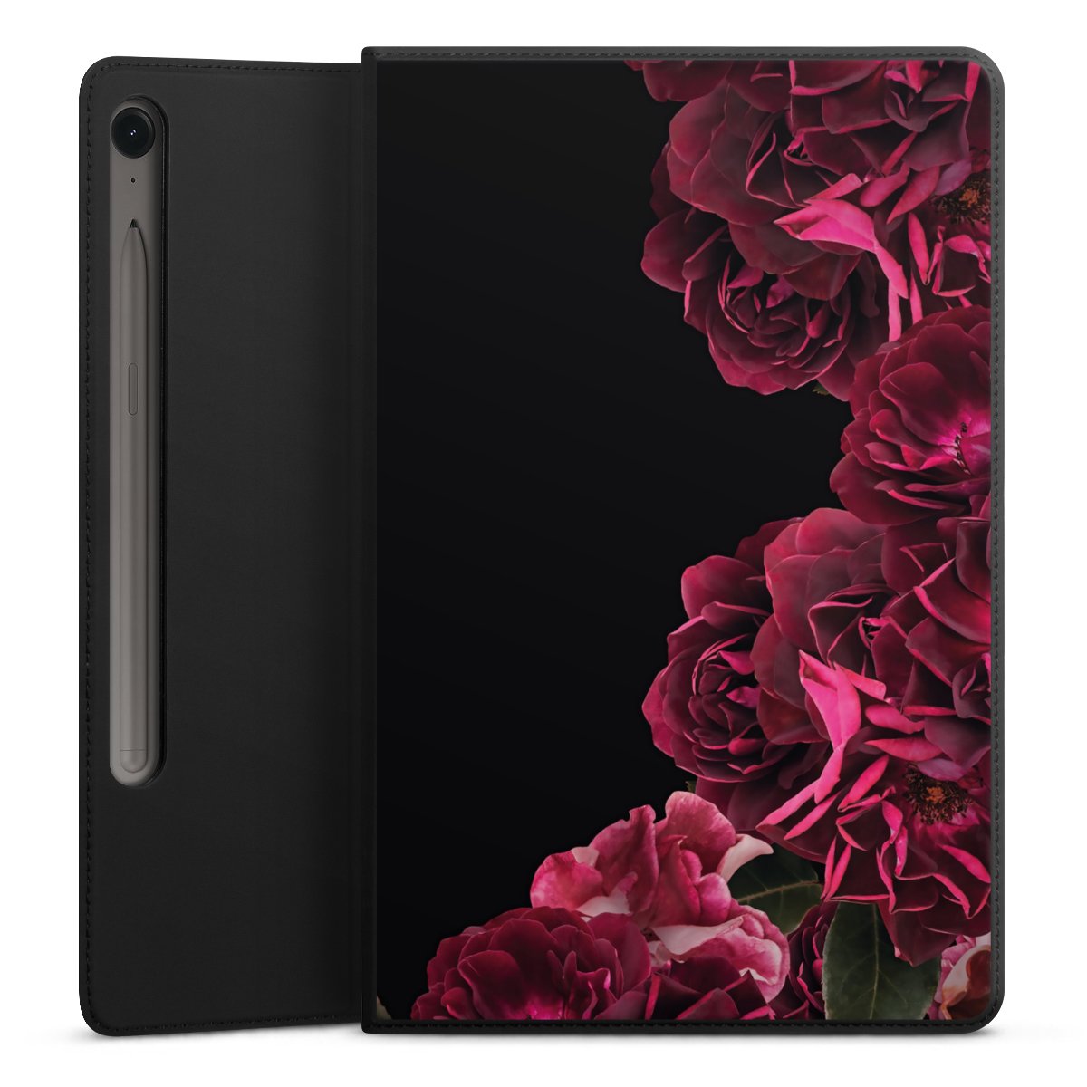 Rose vintage su nero