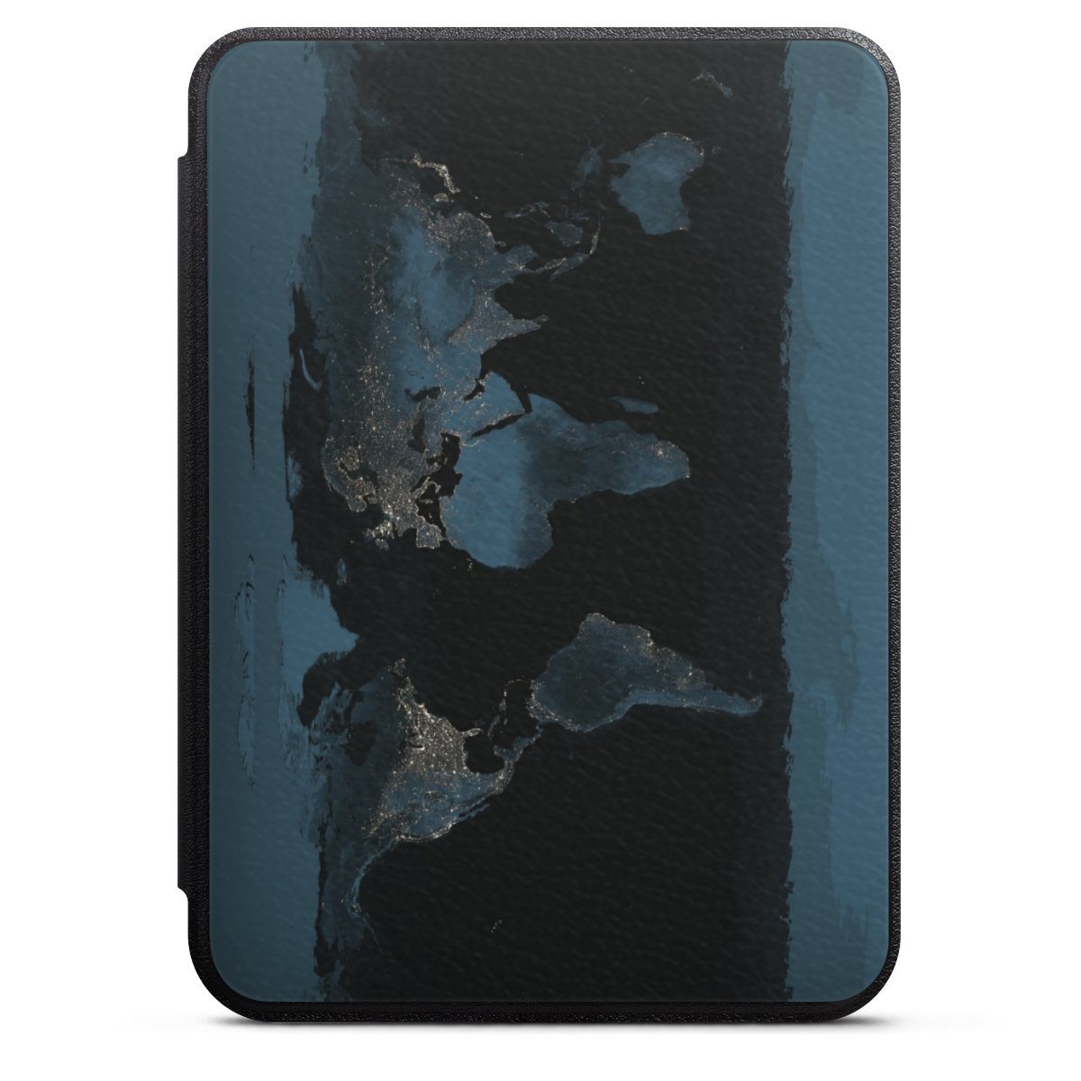 Mappa del mondo con luce notturna