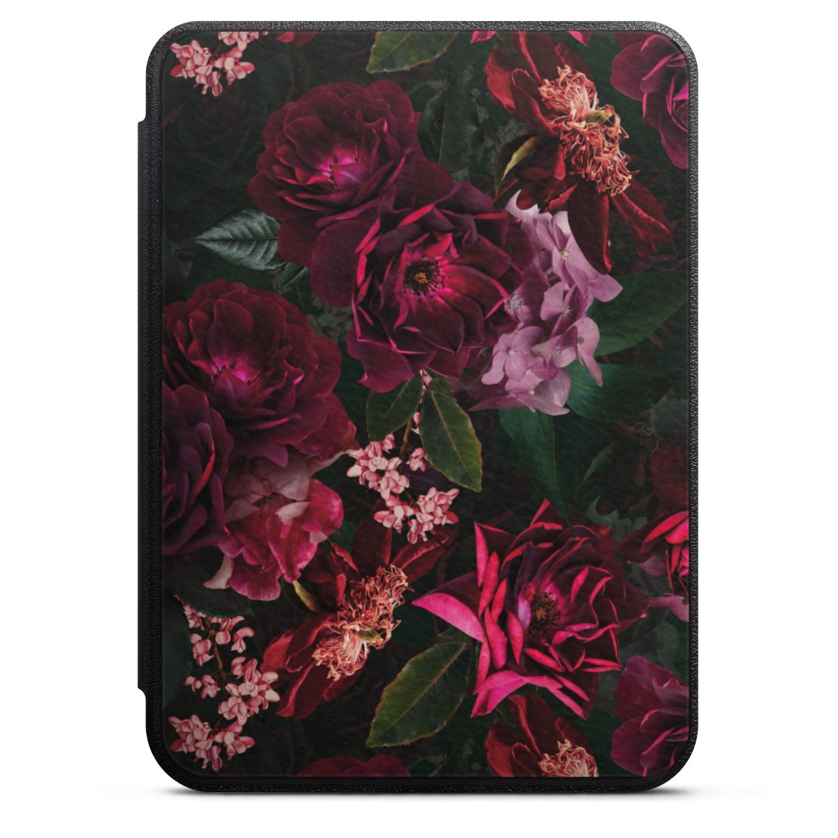 Dunkelrote und rosa Blüten