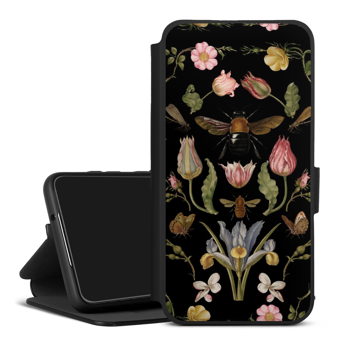 Veldbloemen en Bijen Zwart