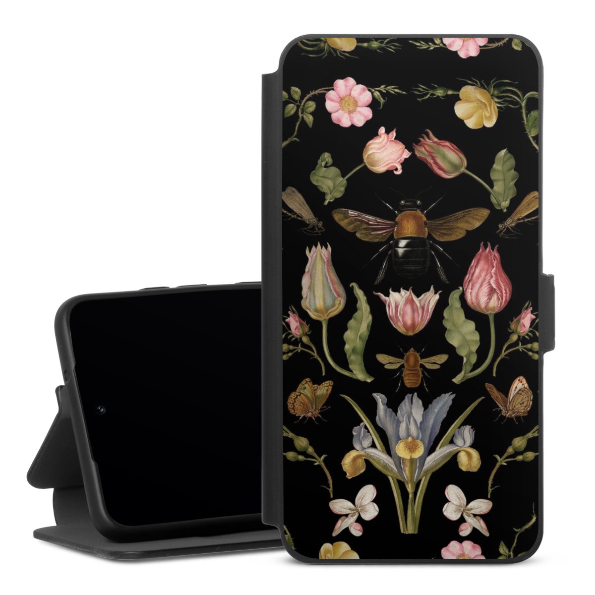 Fiori di campo e api nere