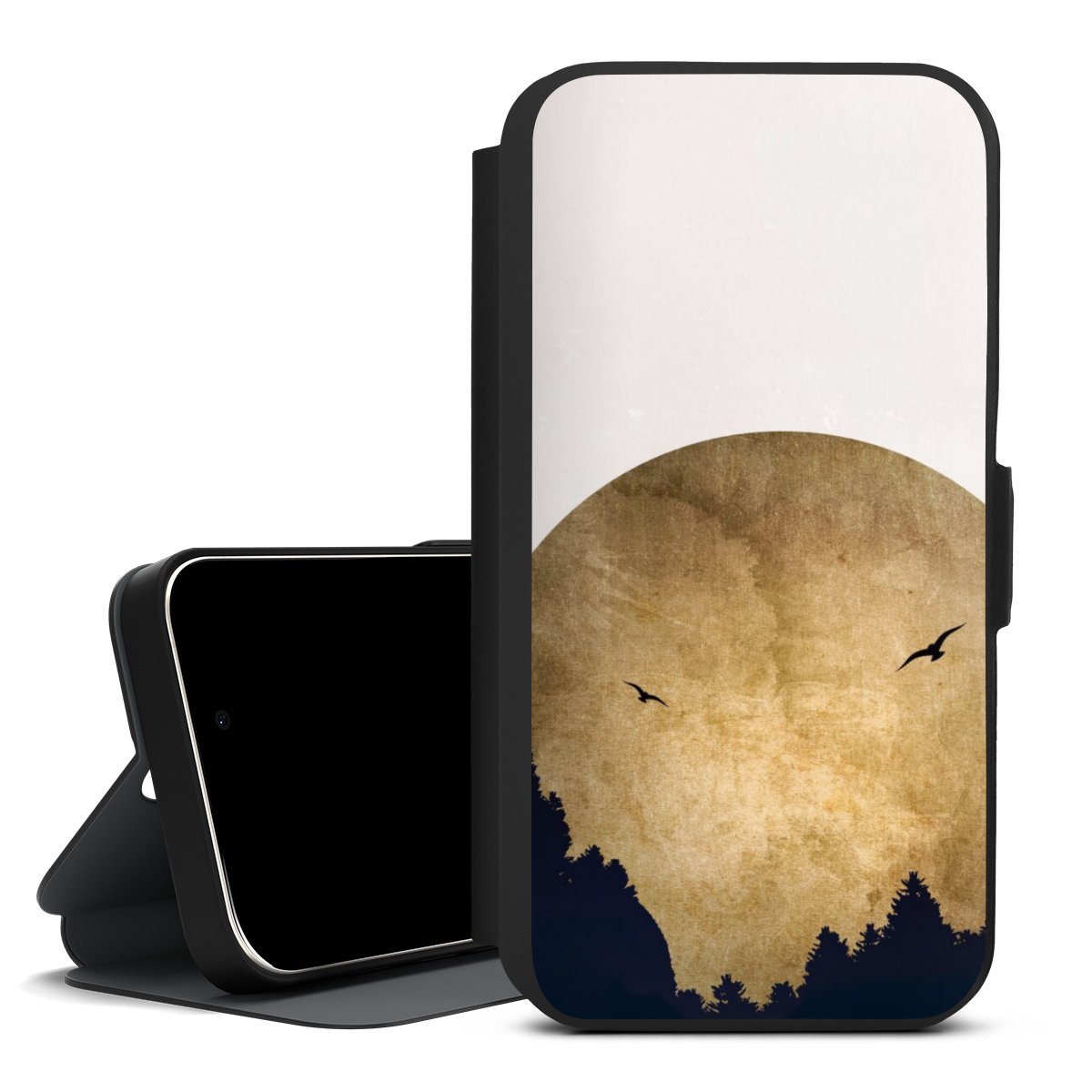 Twee vogels en de maan