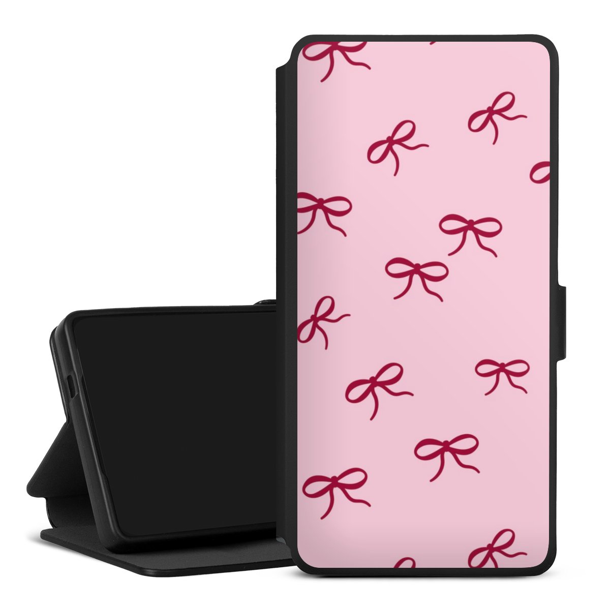 Schleifen Muster Rot Pink