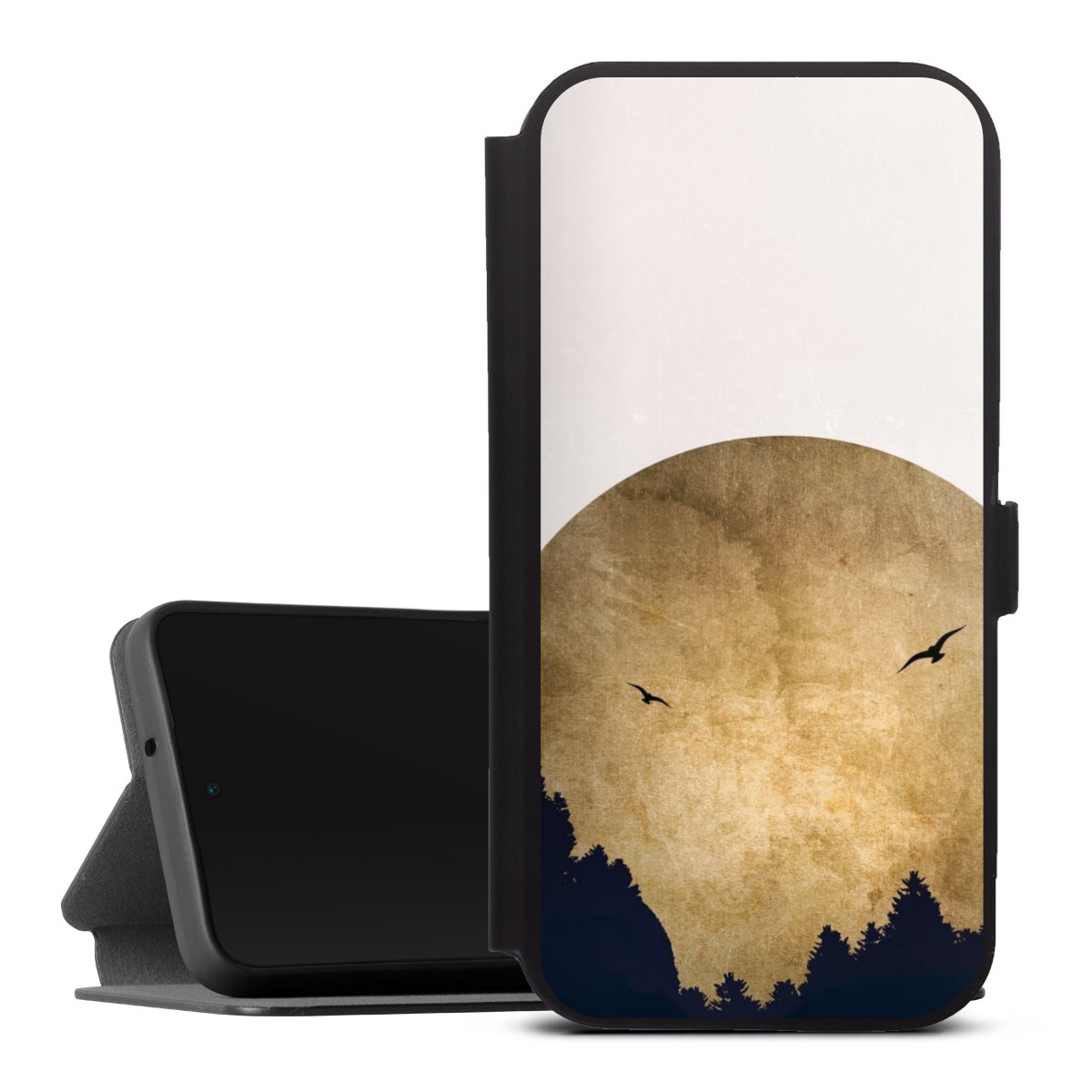 Twee vogels en de maan