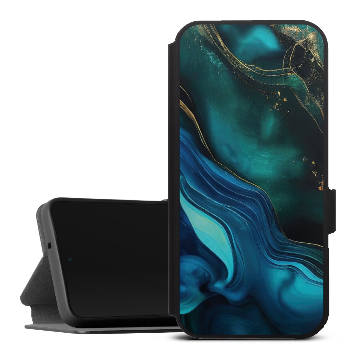 Encre bleue et dorée