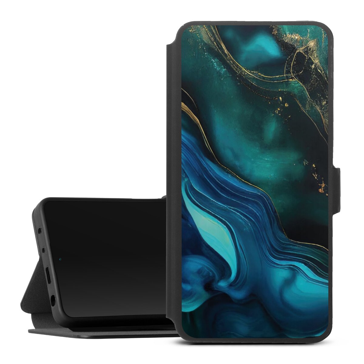 Encre bleue et dorée