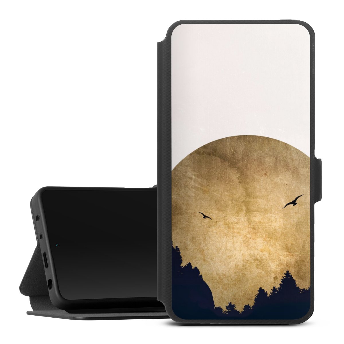 Twee vogels en de maan