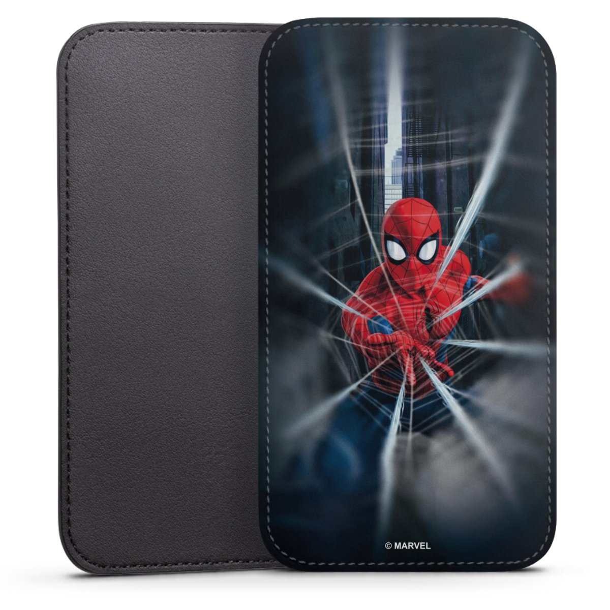 Dor Savant Dempsey Spider-Man Webs In Action voor Insteekhoesje (zwart) voor Huawei Ascend Y530  van DeinDesign