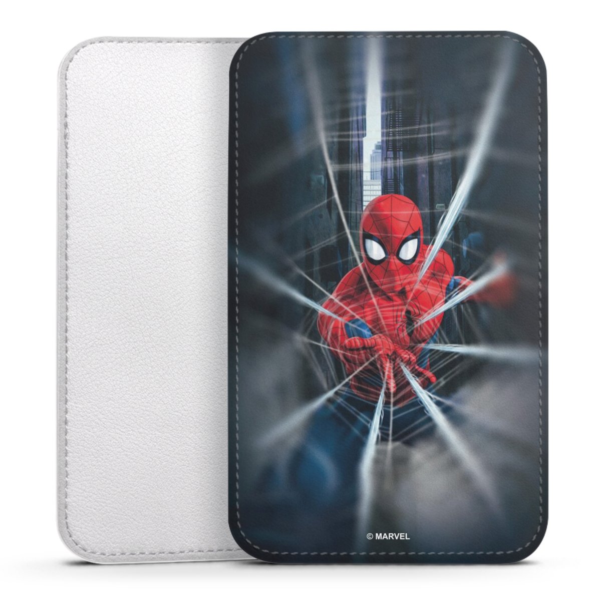 Krijgsgevangene Voorzichtig Vertrek Spider-Man Webs In Action voor Insteekhoesje (wit) voor Samsung Galaxy S4  Black Edition van DeinDesign