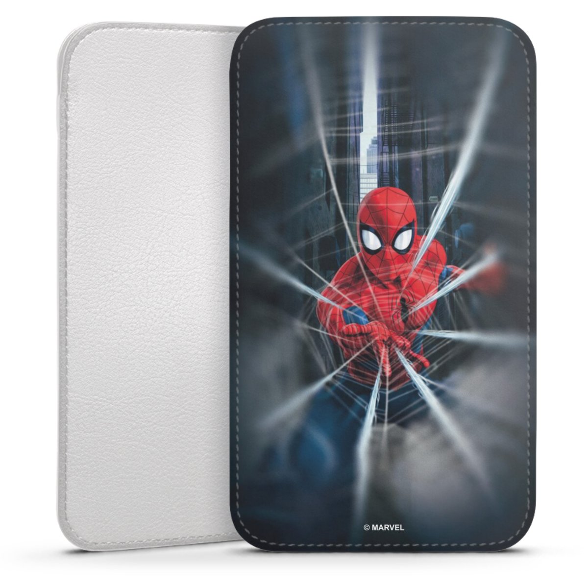 Spider-Man Webs In Action Insteekhoesje (wit) voor Samsung Galaxy A5 Duos DeinDesign