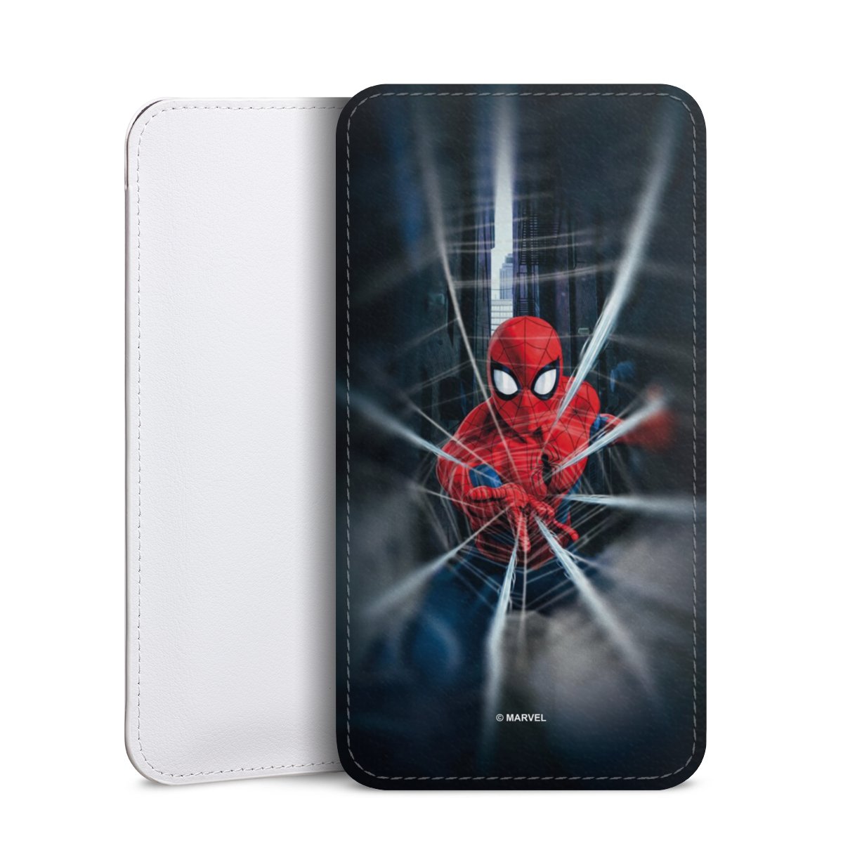 Varken Pardon medaillewinnaar Spider-Man Webs In Action voor Insteekhoesje (wit) voor Samsung Galaxy J6  Plus Duos (2018) van DeinDesign