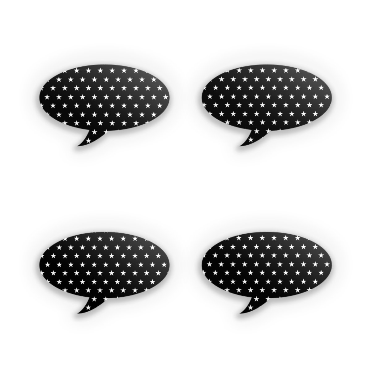 Polka Stars Zwart Wit