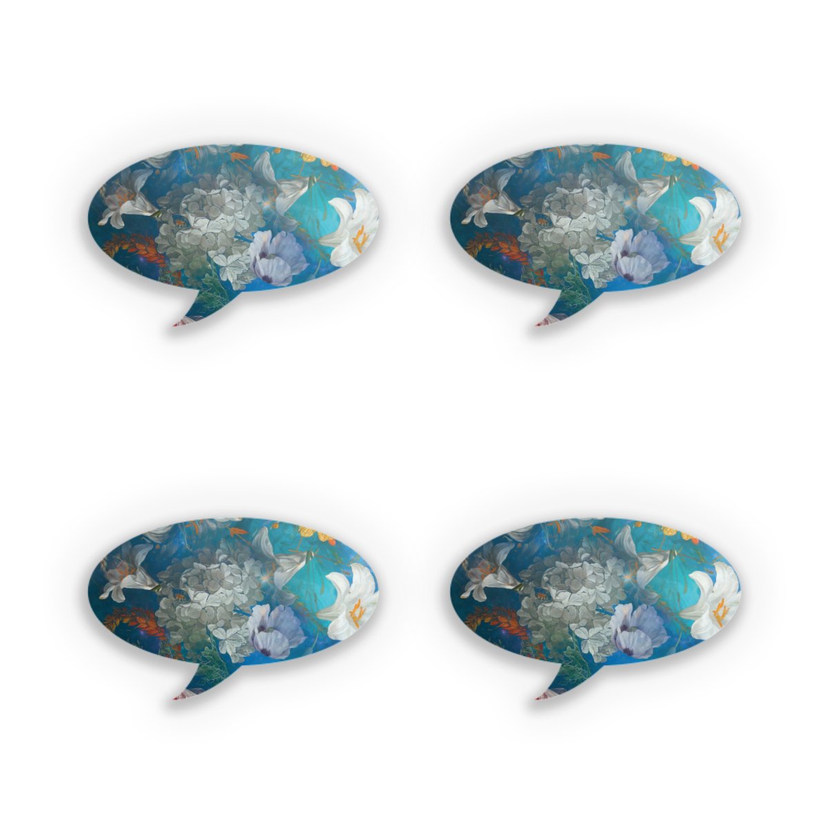 Motif de fleurs bleues