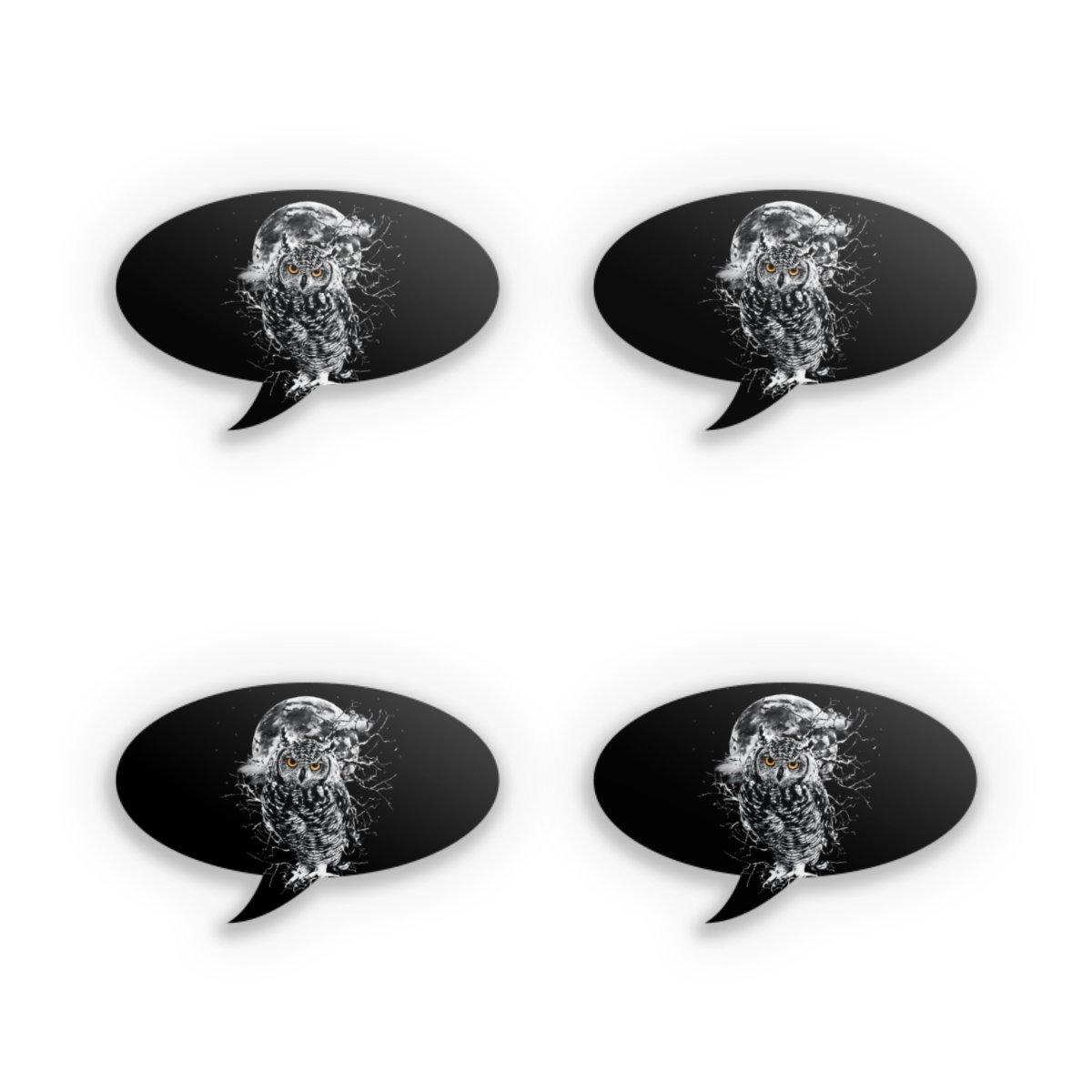 Eule in Schwarz/Weiß