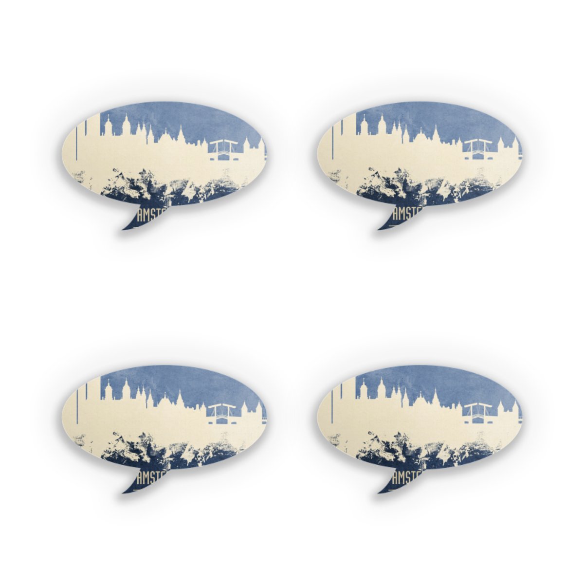 Amsterdam Skyline blauw
